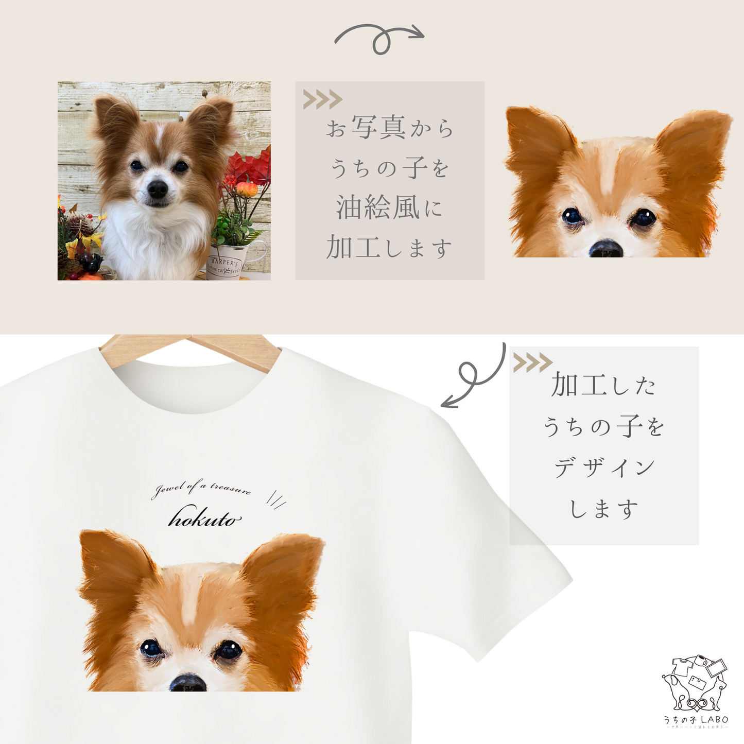 うちの子ひょっこりTシャツ