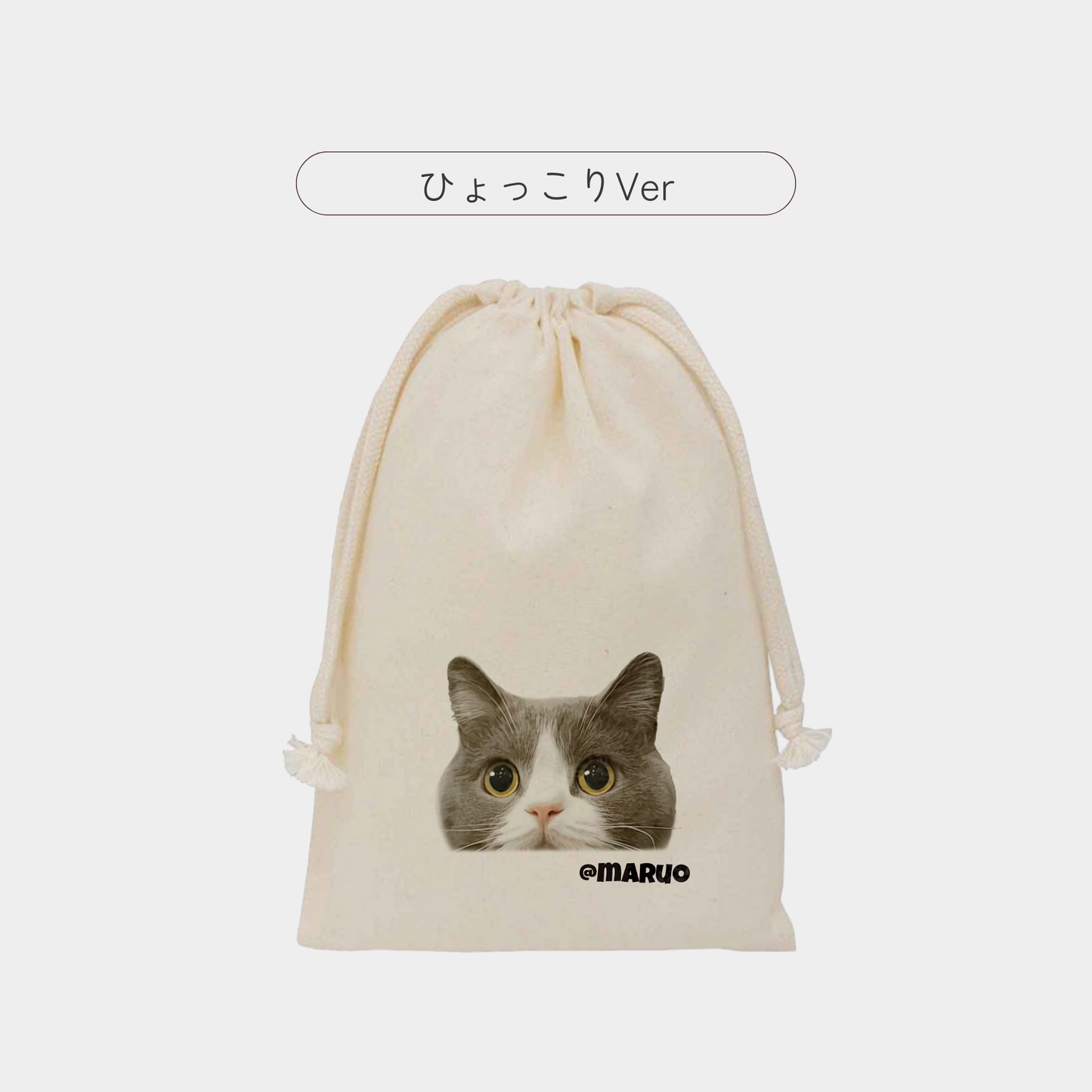 うちの子巾着 ひょっこりデザイン