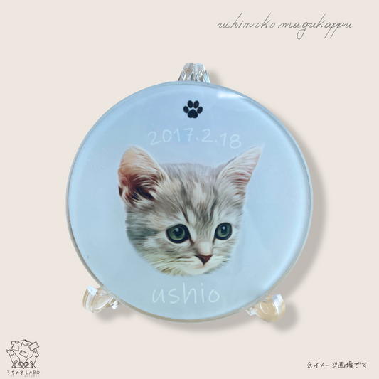 うちの子オリジナルガラスコースター