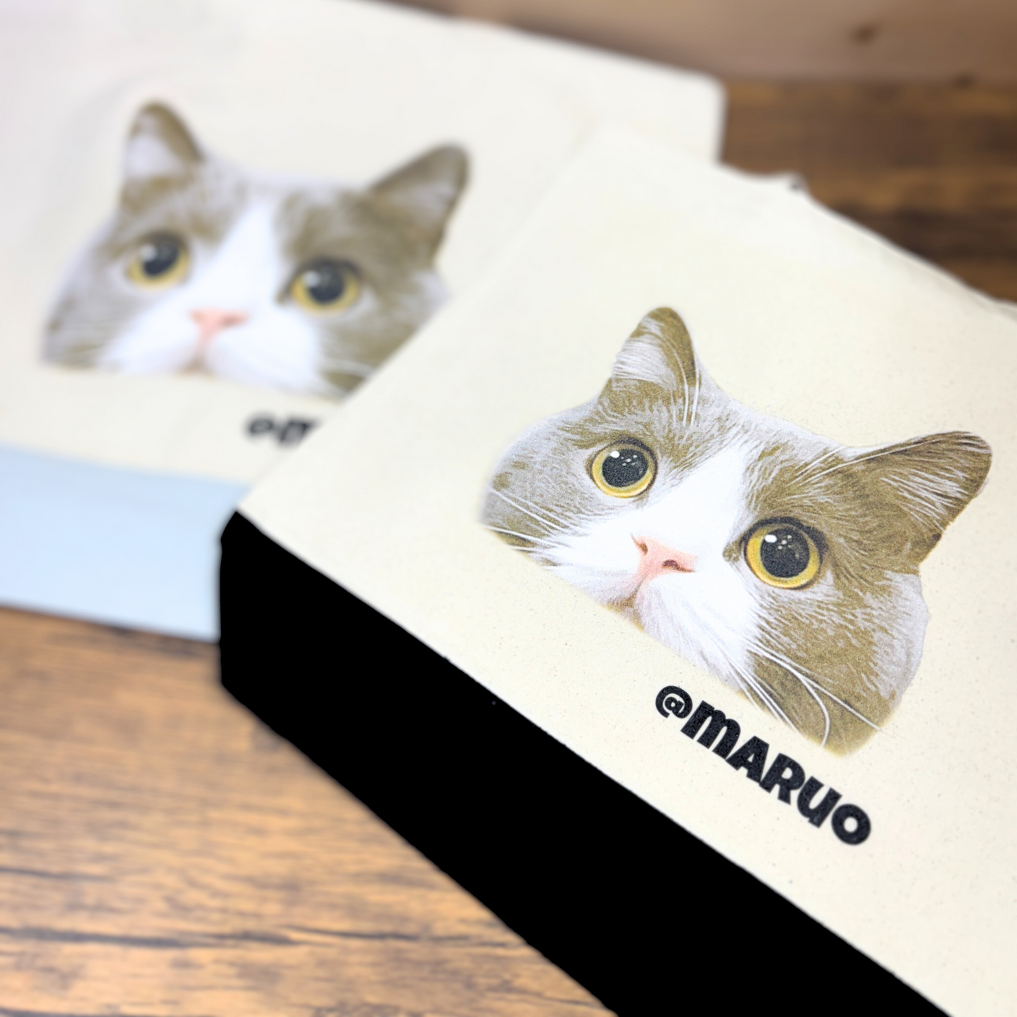 うちの子バイカラートートバッグ ひょっこりデザイン