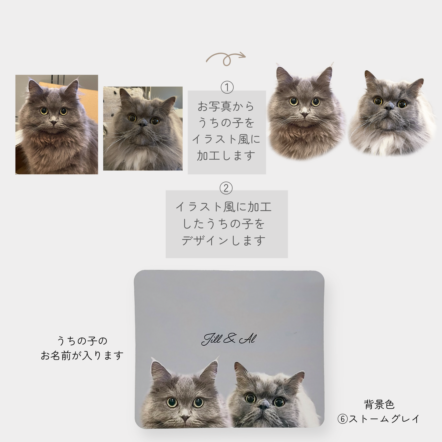 うちの子ひょっこりマウスパッド