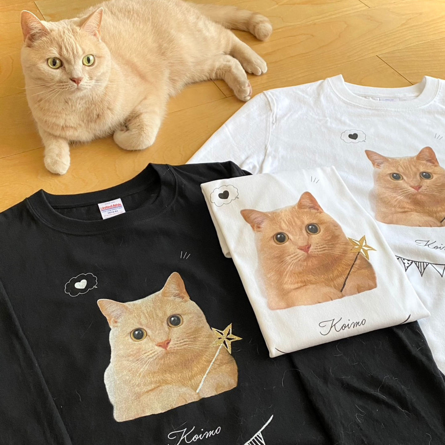 うちの子イラスト風半袖Tシャツ